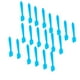 thumbnail image 1 of Cucharas de crema desechables Mini de Plástico Jinwen Azul 100 piezas Mini espátula cosmética, 1 of 8