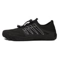 thumbnail image 3 of ChiVerve Hiking Barefoot Shoes for Women Men Breathable & Non-Slip Athletic Footwear Wide Toe Water Shoes, Designed for Walking & Running & Swimming | Black, 6.5 Men, 3 of 6