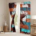 thumbnail image 3 of Texas Star 30%-50% Blackout Curtains for Living Room,Grunge Western Decor Curtains ,Watercolor Wooden Board Window Curtains Drapes,Country Cabin Decor Window Treatments 52"X84", 3 of 5