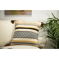 thumbnail image 2 of Gerson 18 in W Ivory, Black, & Gold Woven Square Throw Pillow, 2 of 2