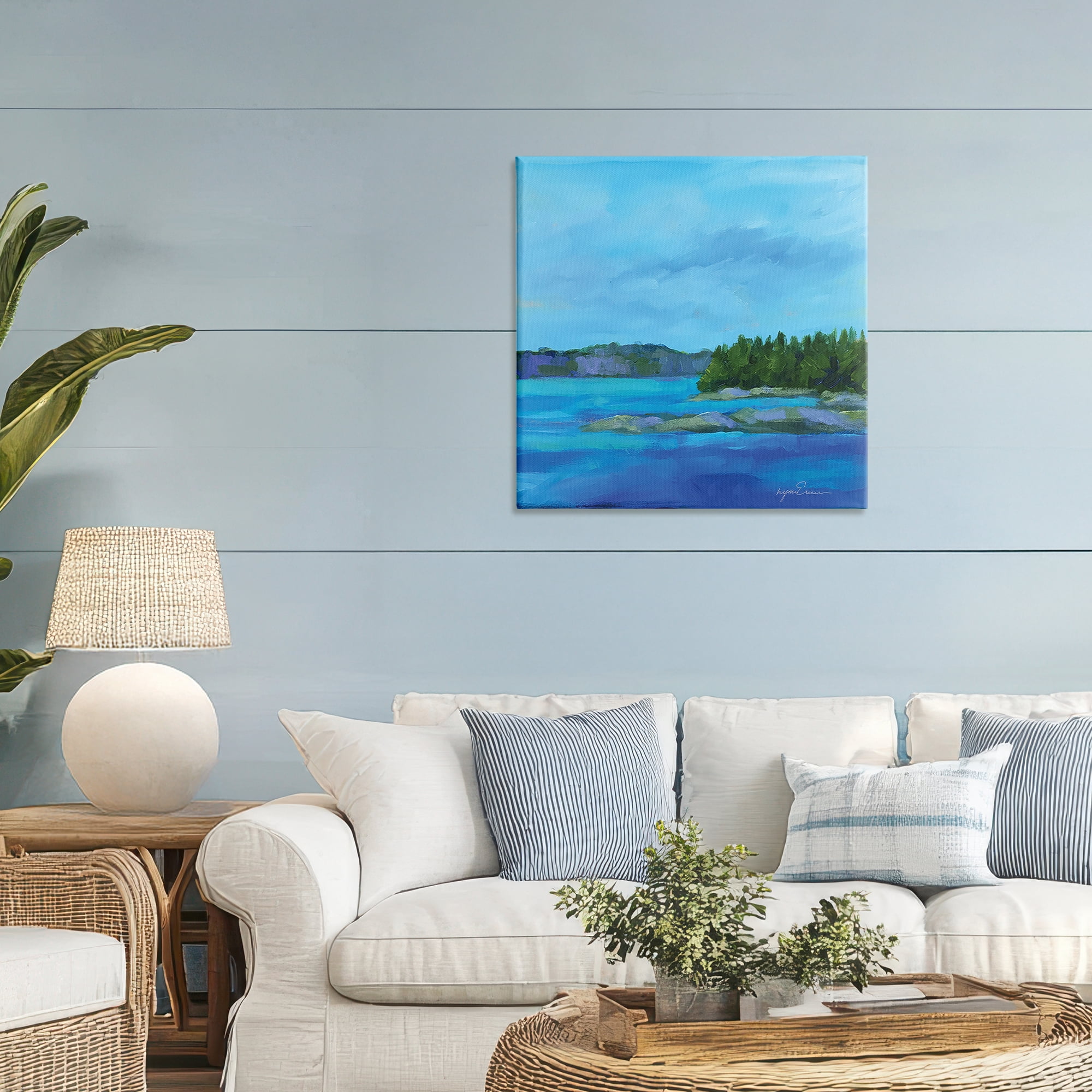 Stupell Industries Tranquil Blue Cove Canvas Wall Art, design by Lynn Ericson Fine Art