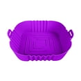 thumbnail image 2 of SSZMDLB under $5 Air Fryer Tray, Air Fryer Silicone Baking Pan, Square Fryer Pot Tray Accessory, Non Stick Dishwasher Safe, Foldable for Easy Storage, Fits Air Fryers, 2 of 7