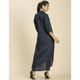 thumbnail image 3 of Moomaya Womens Button Down Midi Dress, Collared Neck, Quarter Sleeves Dress, 3 of 8
