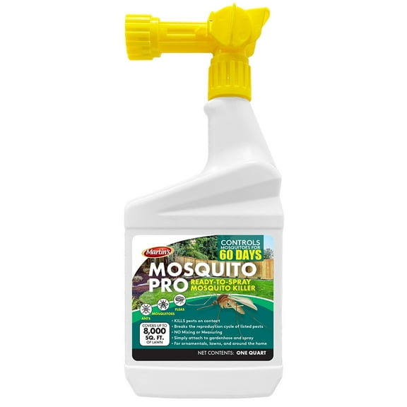 Martin's 82250001 Mosquito Killer, Liquid, Spray Application, Home, Lawns, Ornamentanls, 1 qt Bottle