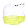 thumbnail image 3 of Caja de baño para pájaros de 5.12 pulgadas, comedero versátil, jaula de juegos, accesorio para baño de loros amarillo, 3 of 8