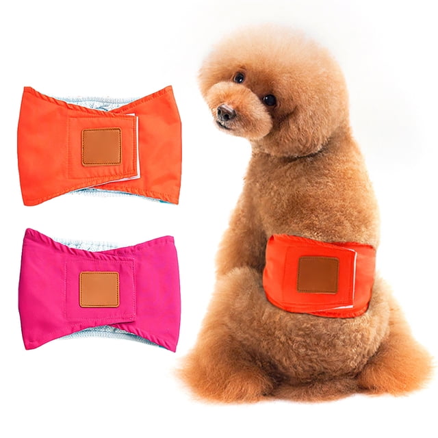 2PCS Dog Wrap Adjustable Breathable Dog Diaper Dog Belly Band for Male Dog