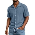 thumbnail image 3 of Guluxicc Men's Business Causal Shirts Button Down Classic Everyday Wear Short Sleeve Shirts for Summer Casual Outfits, 3 of 6