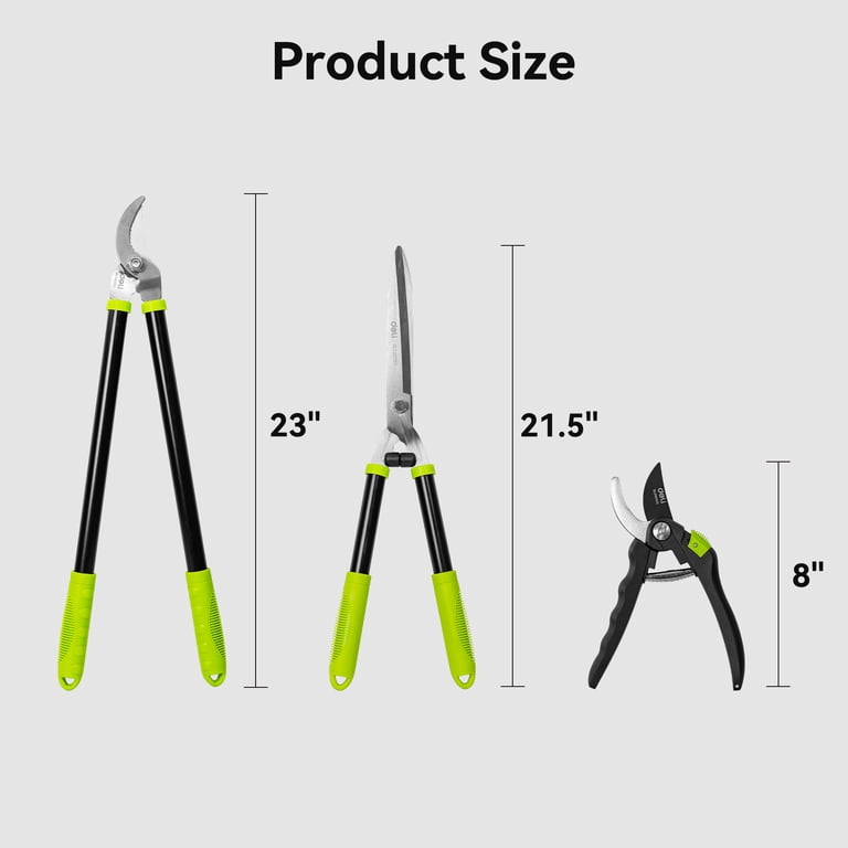 Deli 3-Piece Hedge Shears, Loppers, and Pruners Set photo 8