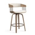 thumbnail image 2 of Set of 2 Adan Iron Frame Vintage Gray Faux Leather Bar Stool, 2 of 3