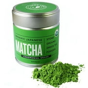 Matcha Green Tea Powder Organic - Japanese Ceremonial Grade (For Sipping as Tea) - Antioxidants, Energy Boost - Jade Leaf Brand [30g Tin]