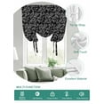 thumbnail image 2 of Black Floral Tie Up Curtains for Windows 45 Inch Length Balloon Curtains Kitchen Adjustable Balloon Window Shade Vintage Farmhouse Abstract Flowers Pattern Tie Up Bathroom Curtain Window 42"x45", 2 of 6