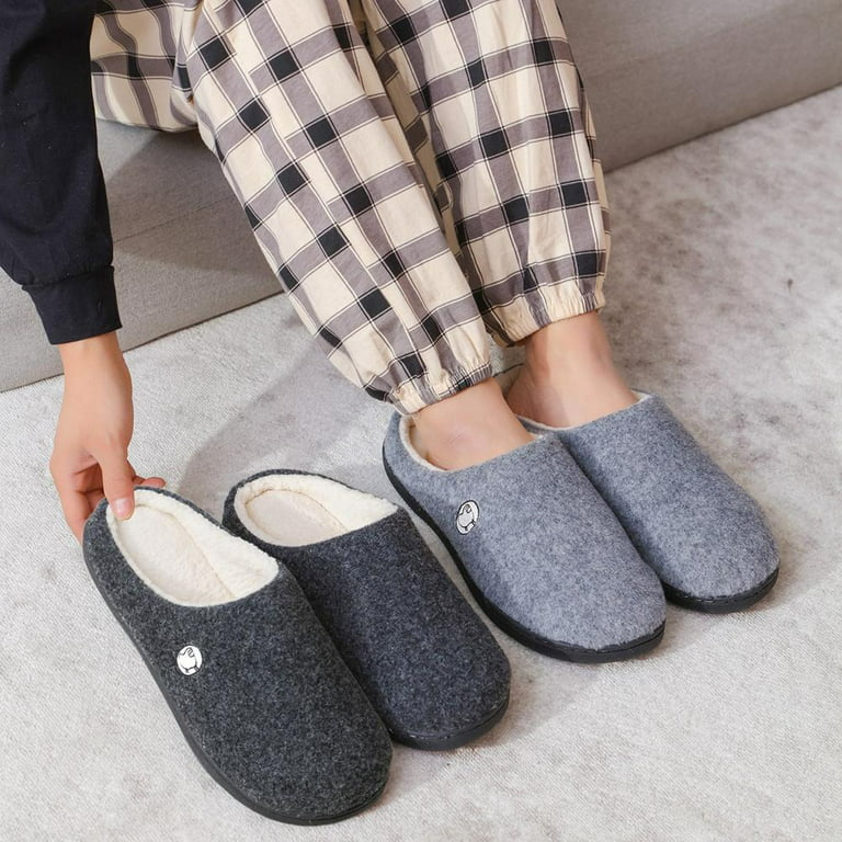 Cozy Waterproof House Slippers Anti-skid Slip-on Shoes Indoor For