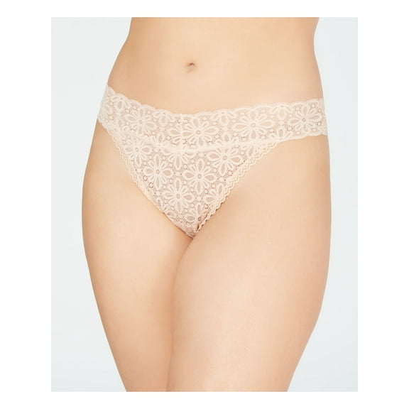 JENNI Intimates Beige Thong Underwear Plus ONE SIZE