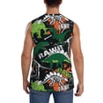 thumbnail image 4 of Gaeub Dinosaur Skeleton Men's Sleeveless Muscle Shirts Workout Tank Tops, Odor Protection and Comfortable - Large, 4 of 8