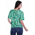 thumbnail image 4 of Moomaya Blouse d'Été Boho à Manches Courtes en Rayonne Imprimée pour Femmes, 4 of 5