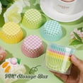 thumbnail image 7 of 400Pcs Plaid Cupcake Liners 4 Assorted StylesStandard Cupcake Wrappers Paper Baking Cups Colorful Checkered Muffin Liners for Spring Summer Themed Birthday Baby Shower Wedding Party Christmas, 7 of 7