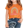 thumbnail image 4 of Summer Savings Holiday Deals 2025! QTOCIO Toddler Girl Clothes, Summer Girls Shirts, New Birthday Day Shirts for Kids Short Sleeve Graphic T-Shirt Round Neck Top for 2-15 Years, Orange, 2 Years, 4 of 6