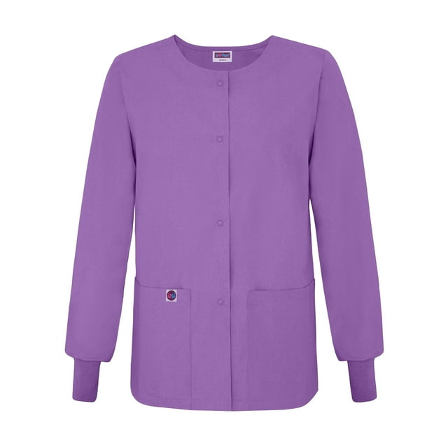 Sivvan Veste d'Uniforme à Boutons-Pression à Encolure Ronde pour Femmes,