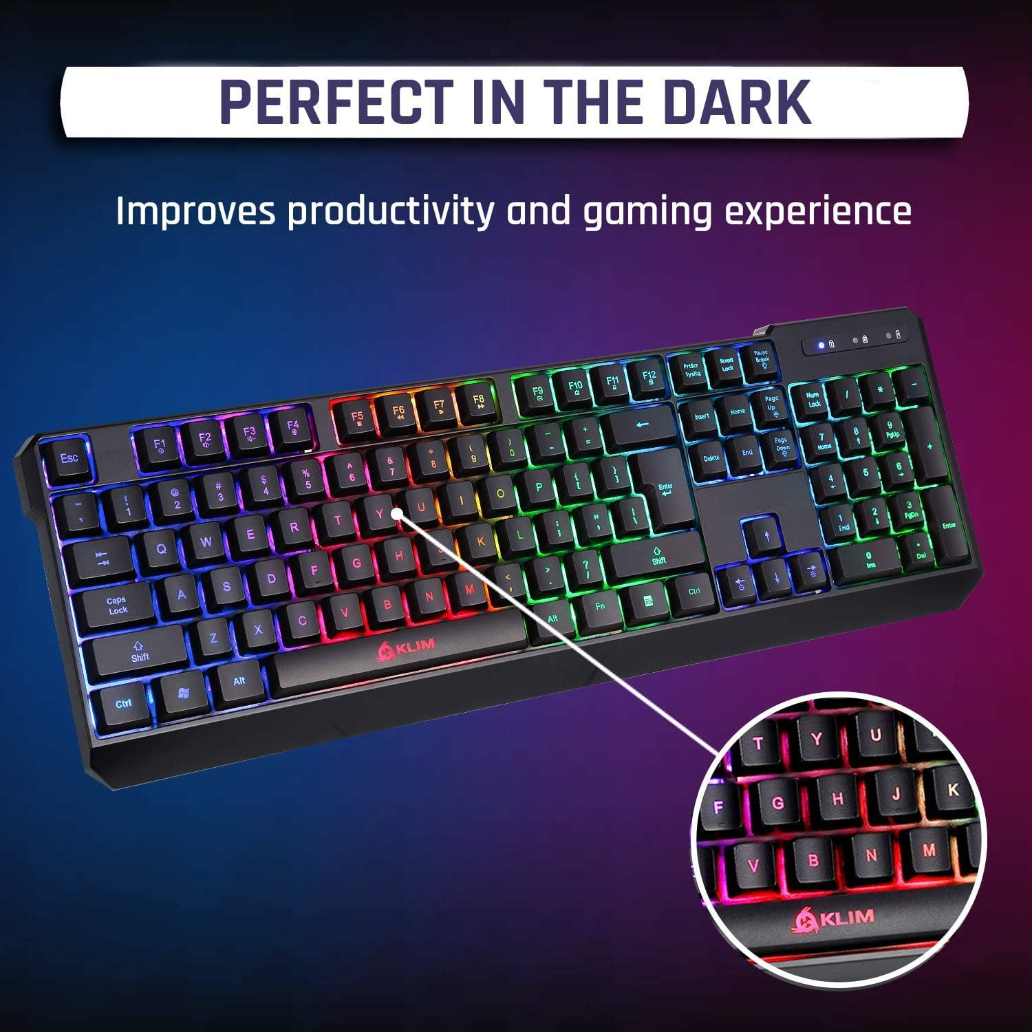 KLIM Chroma Clavier Gamer Sans Fil