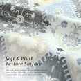 thumbnail image 4 of Balacho Floral Mosaic Boho Patchwork Quilted Faux Wool Area Rug, 4' x 6', Gray, 4 of 8