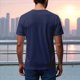 thumbnail image 5 of Camiseta de Viscosa de Bambú para Hombre, Ultra Suave, , Refrescante, Cuello Redondo, Informal, Básica Azul Marino L, 5 of 6