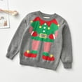 thumbnail image 2 of Otqutp Toddler Funny Christmas Sweater Long Sleeve Crewneck Boys Girls Knitted Sweaters Graphic Party Xmas Pullover for Kids, 2 of 4