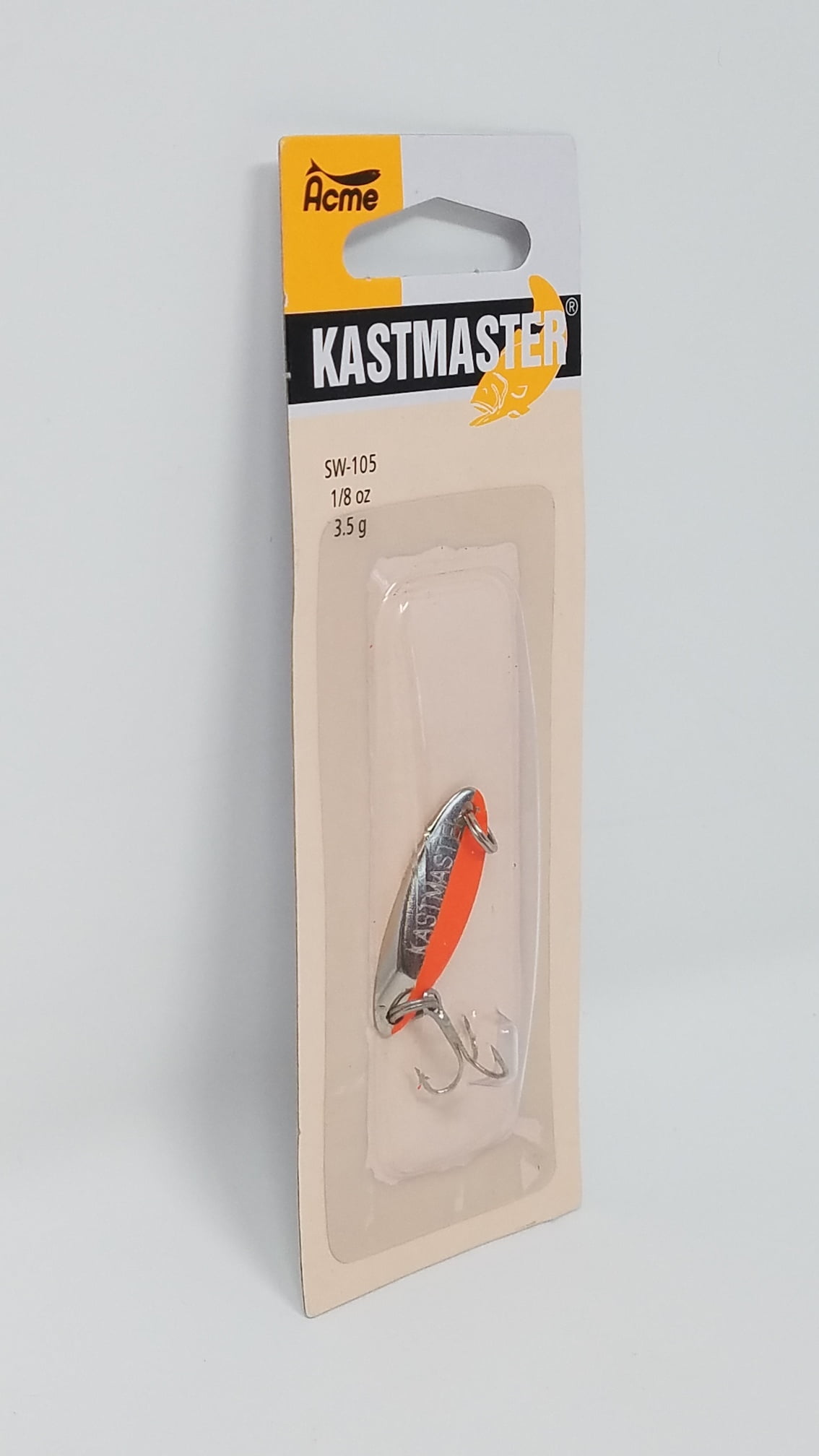 (2 pack) Acme Tackle Kastmaster Fishing Lure Spoon Chrome Flo Orange 1/8 oz.