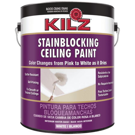 KILZ Color-Change Stainblocking Interior Ceiling (Best Paint For Grow Room Walls)