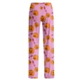 thumbnail image 5 of Zorvxlyn Halloween Pj Bottoms Pants Ghost Pumpkin Spider Web Graphic Women's Pj Bottoms Drawstring Elastic Waist Women's Lounge Pants, 5 of 6