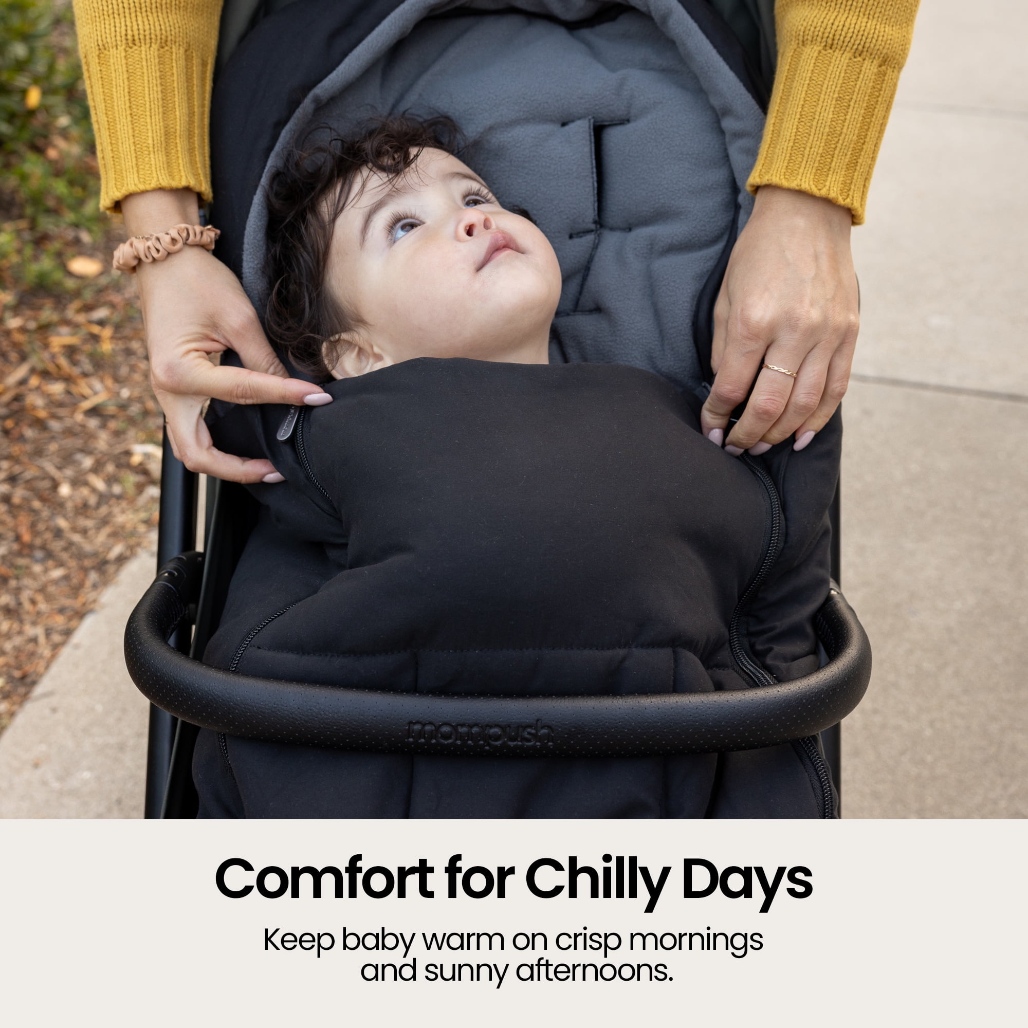Mompush Baby Stroller Bunting Bags, Cozy Warmth & Temperature Lock, Winter Sleeping Bag with Cover for Baby, Easily Attach to Mompush Stroller Universal