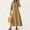 05# Light Brown, variant on UoCefik Maxi Linen Dresses for Women 2025 Work 3/4 Sleeve Flowy Long Dress Plus Size Casual V Neck Dresses Modest Fall Vacation Beach Sundress Dark Green S