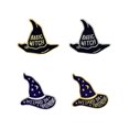thumbnail image 2 of Lapel Collar Enamel Buckle Denim Shirt Accessory Women Fashion Enthusiasts Witch Hat Shape 3.50x3.20x0.60CM Alloy 1Pcs, 2 of 5