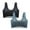 01-Blue, variant on DJskiyers 2 Pc Women's Plus Size Bralettes High Support Daily Bra No Underwire Wireless Push up Bras