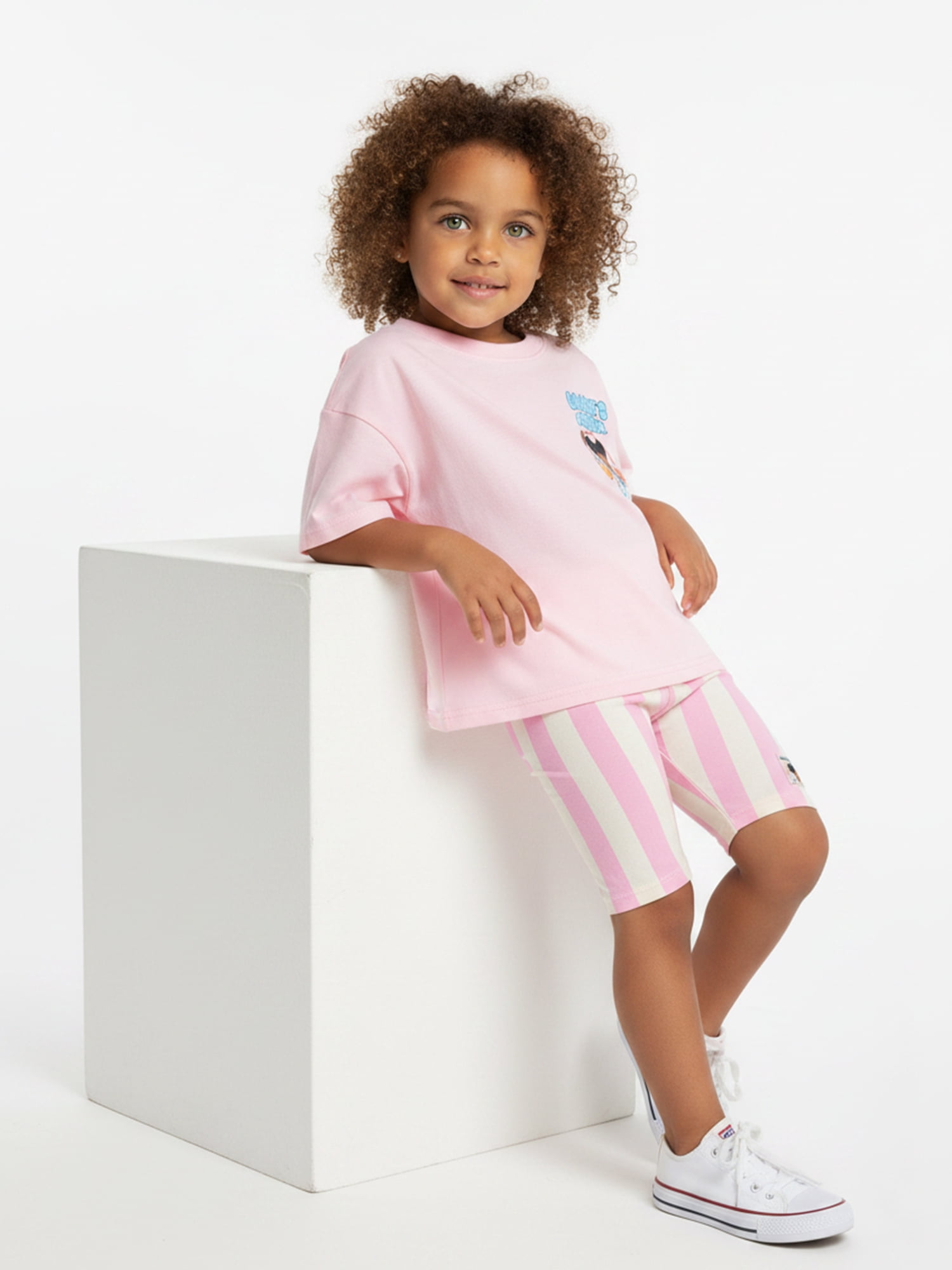 Gracie's Corner Toddler Girls Hearts Graphic Tee and Shorts Set, 2-Piece, Sizes 12M-5T
