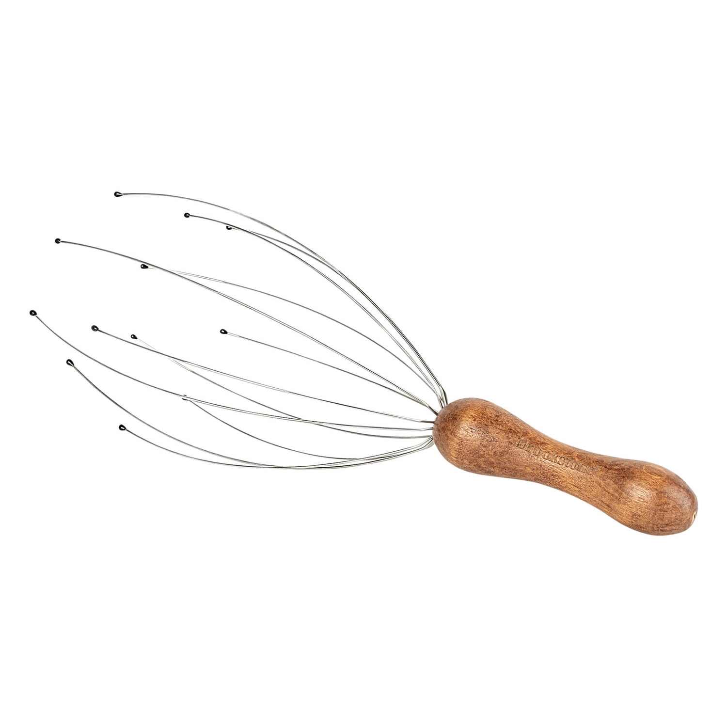Brookstone Handheld Scalp Massager, Wood, WL1175-BRA