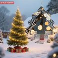 thumbnail image 2 of Stylish Metal Hanging Christmas Tree Wind Spinner - Modern Design for Festive Yard & Garden Decor Perfect Holiday Decoration, 2 of 7