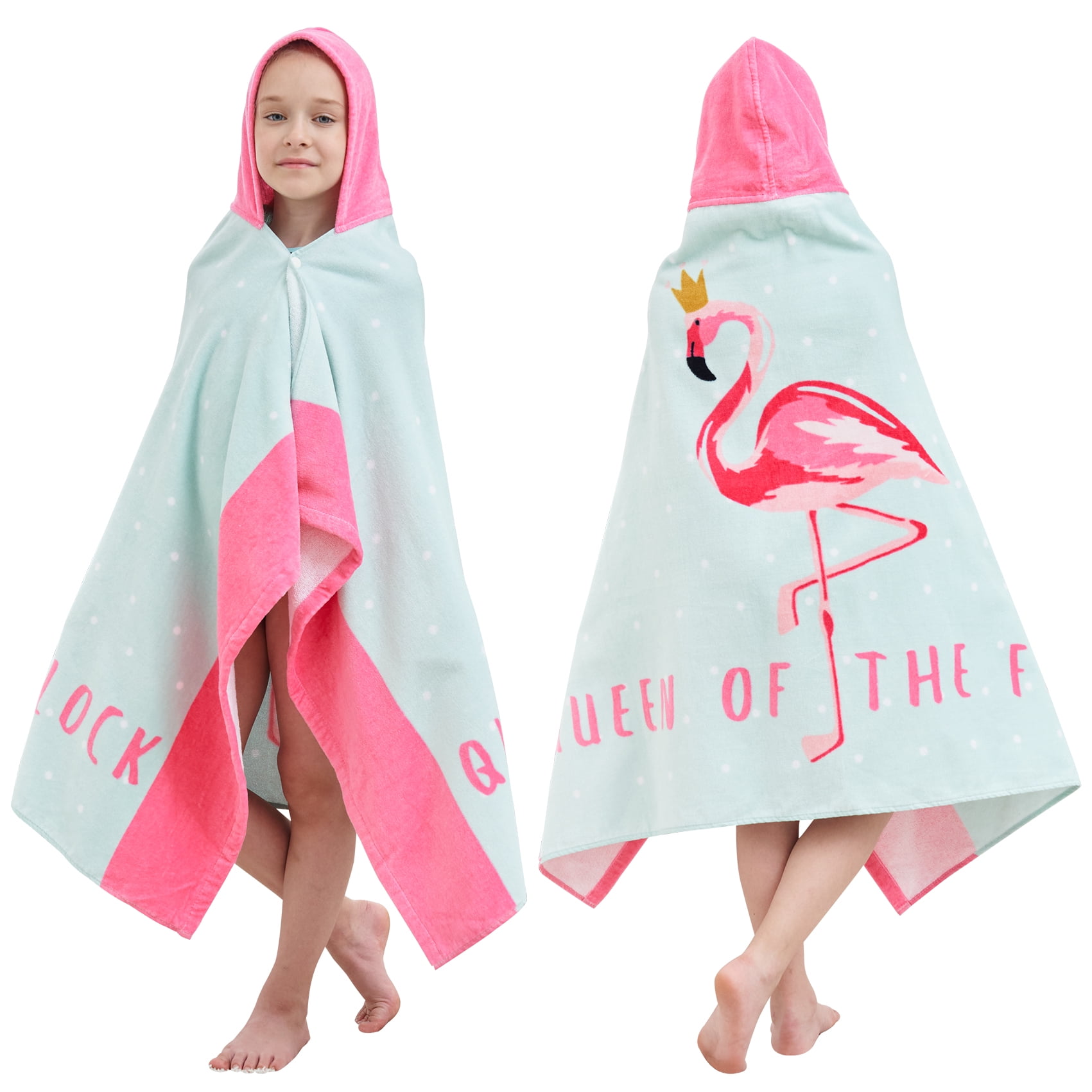 Bavilk Kids Hooded Bath Beach Towel Girls Boys Swim Pool Cover Up Super ...