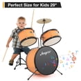 thumbnail image 2 of Yeshouse Batería para principiantes, 3 piezas, incluye trono, platillo, pedal, baquetas, caja y bajo de 14 pulgadas, 2 of 8