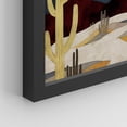 thumbnail image 5 of PixonSign Framed Wall Art Midnight Moon Cactus Desert Dune Prints, Set of 4 Minimalism Digital Art Paintings, Colorful Modern Wall Décor, Adhesive Canvas Posters for Home Decor - 12"x16" Black, 5 of 5