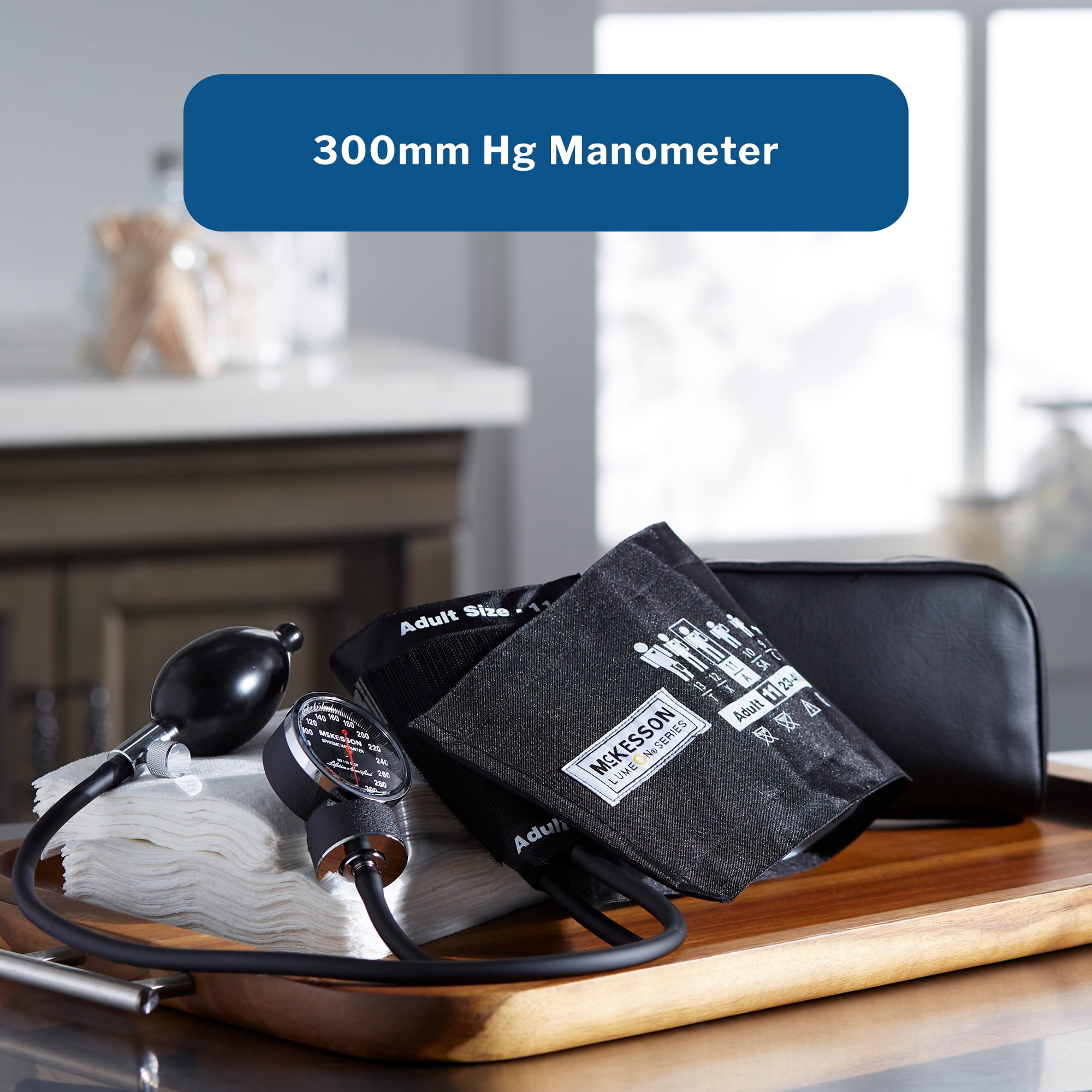 McKesson Lumeon Arm Aneroid Sphygmomanometer Blood Pressure Monitor for Adults, 1 Ct