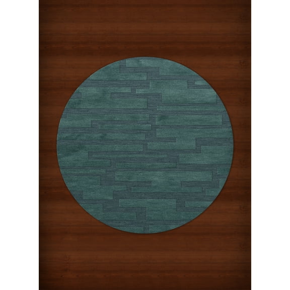 Dalyn Dover Area Rug DV6 Dv6 Teal Blocks Squares 12' x 12' Round