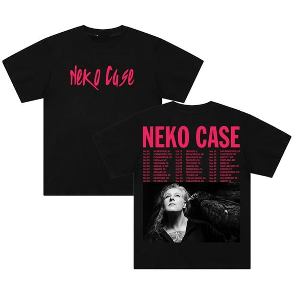 Neko Case T-shirt 2025 Fall Tour Crewneck Short Sleeve Cotton Tee Men Women Streetwear Tops