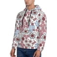 thumbnail image 2 of KLL Abstract Floral Print Mens Hoodie Long Sleeve Casual Pullover Hooded Sweatshirt Fashion Drawstring Hoodies with Pocket-3X-Large, 2 of 6