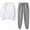 White, variant on Women's 2 Piece Lounge Set Solid Round Neck Pullover Casual Sports Pants Tracksuit Soft Stretchy Loungewear Sleepwear