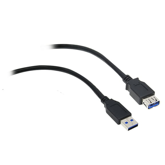 Usb 3.0 Extension Cable, Black, Type A Male - Type A Female, 6 Foot