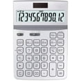 thumbnail image 1 of Multifunction Large Screen Calculator 12-bit Digital HD Display Protection Eye Solar Button Battery Double Insurance Financial Calculator Practical Gift (Color : Gold)-White, 1 of 1
