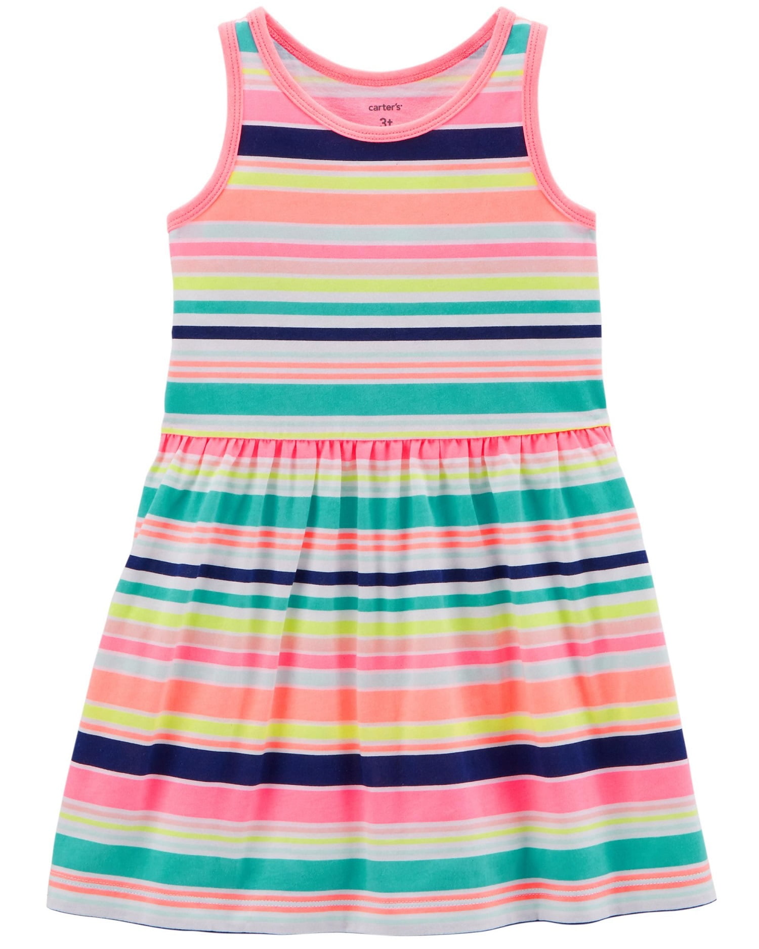 Carters Girls Striped Sleeveless Tunic Blouse