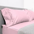 thumbnail image 2 of DNG Creations 5 Piece Zipper Sheet Set - Include (1 Elastic Fitted Sheet , 1 Base Sheet has Zipper, 1 Flat Sheet And 2 Pillowcase) 18 Inch Deep Pocket ( Solid Light-Pink - King ), 2 of 7