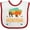White and Red, variant on Inktastic Montana Buffalo Silhouette Boys or Girls Baby Bib