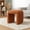 Orange, variant on SEYNAR Modern Glam Ottoman Stool,Teddy Sherpa Upolstered Foot Stools Ottoman for Couch, Modern Vanity Stool for Living Room, Bedroom and Vanity